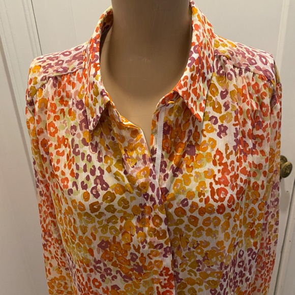 Chico's Multi-Color Blouse - Chico's Size 3 - Picture 6 of 13
